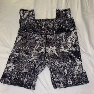Fabletics Gold, Black, and White Leggings